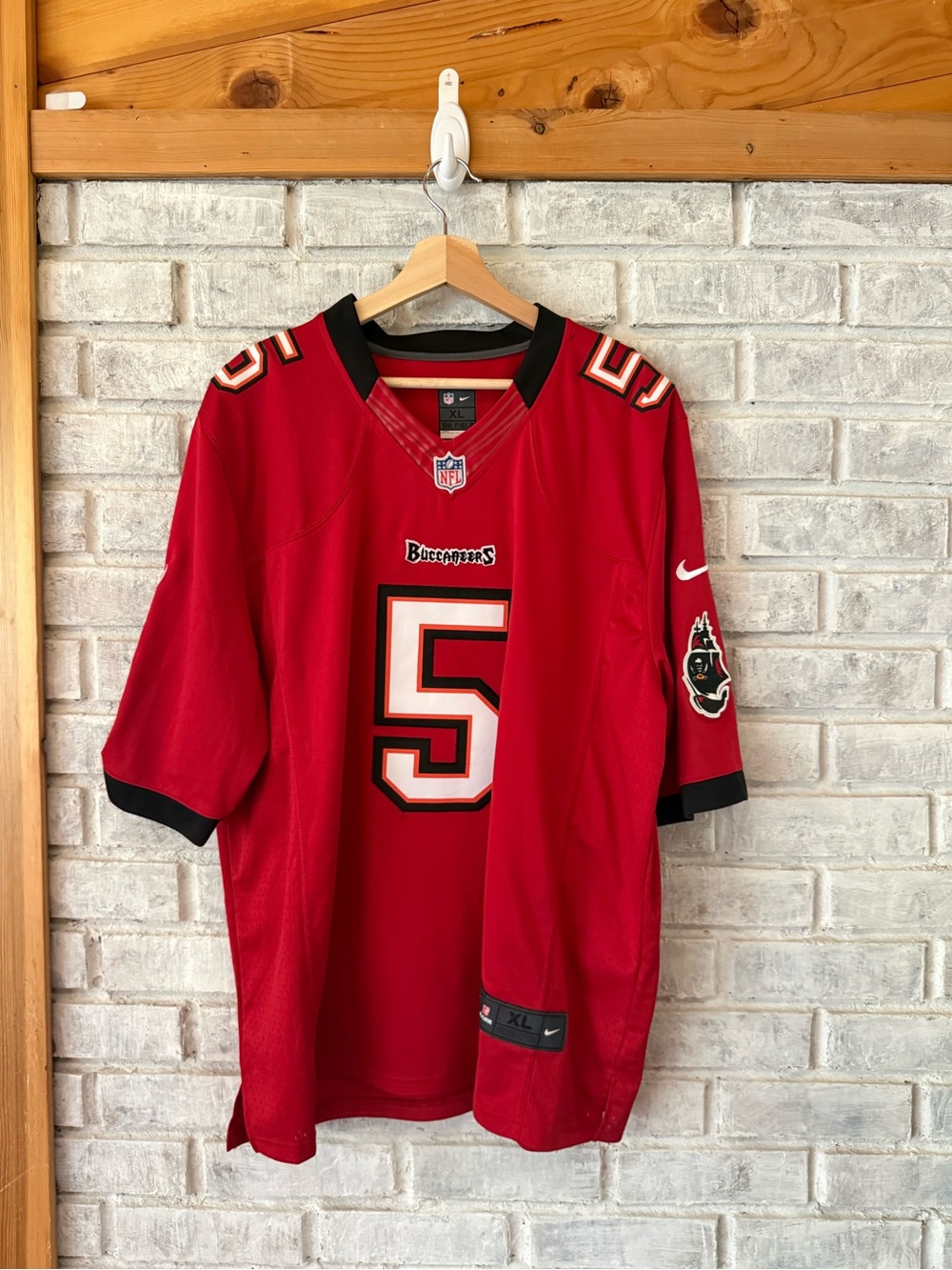 NFL Buccaneers Red #5 Football Jersey by Nike